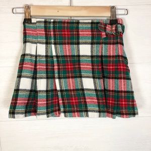Girls Tartan Plaid Holiday Flannel Skirt Sz 5T